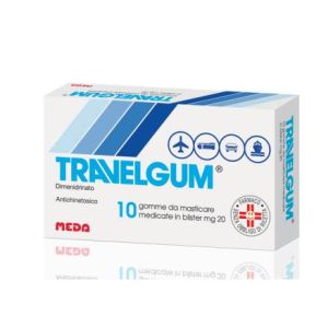 Travelgum - 20 mg Gomme da Masticare Medicate, 10 Gomme