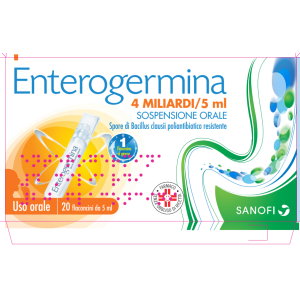 Enterogermina - 4 Miliardi/5ml Sospensiore Orale 20 Flaconcini