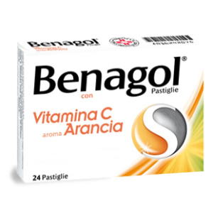 Benagol Vitamina C - Pastiglie con Vitamina C Gusto Arancia 24 Pastiglie