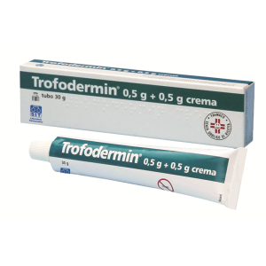 Trofodermin - 0,5 g + 0,5 g Crema, Tubo 30 g