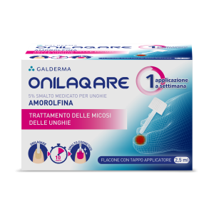 Onilaqare - 5% Smalto Medicato per Unghie 1 Flacone da 2,5 ml con Tappo Applicatore