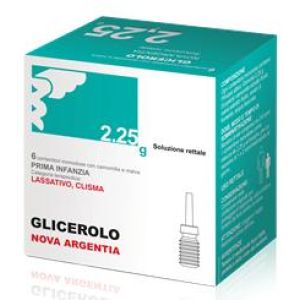 Glicerolo (nova Argentia) - Prima Infanzia 2,25 g Soluzione Rettale 6 Contenitori Monodose con Camomilla E Malva