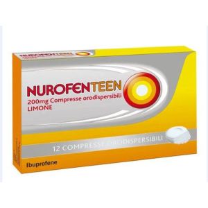 Nurofenteen - 200 mg Compresse Orodispersibili 12 Compresse Orodispersibili Limone in Blister Pvc/al/poliamide/al