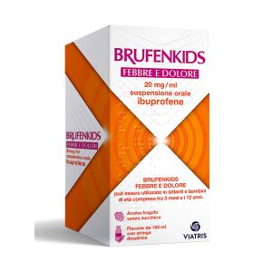 Brufenkids Febbre E Dolore - 20 Mg/ml Sospensione Orale Flacone da 150 ml con Siringa Dosatrice