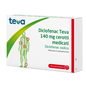 Diclofenac (teva) - 140 mg Cerotti Medicati 10 Cerotti Medicati