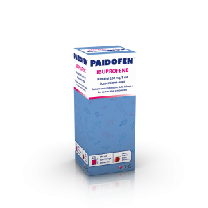 Paidofen - Bambini 100 Mg/5 ml Sospensione Orale Gusto Fragola Senza Zucchero 1 Flacone da 150 ml con Siringa Dosatrice
