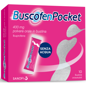 Buscofenpocket - 400 mg Polvere Orale in Bustina 10 Bustine Monodose in Pap/al/meea
