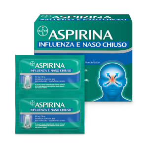 Aspirina Influenza E Naso Chiuso - 500 Mg/30 mg Granulato per Soluzione Orale 20 Bustine in Pap/al/pe