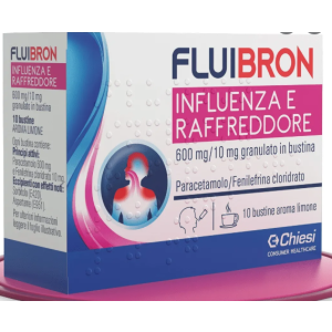 Fluibron Influenza E Raffreddore - 600 Mg/10 mg Granulato in Bustina 10 Bustine Pet/al/pe