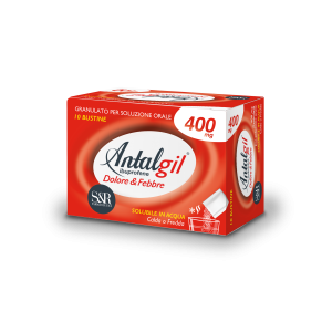 Antalgil Dolore E Febbre - 400 mg Granulato per Soluzione Orale 10 Bustine Monodose in Pap/pe/al/surlyn