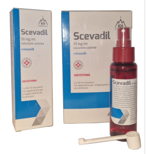 Scevadil - 50 Mg/ml Soluzione Cutanea 3 Contenitori Multidose con Pompa Dosatrice in Pet da 60 ml