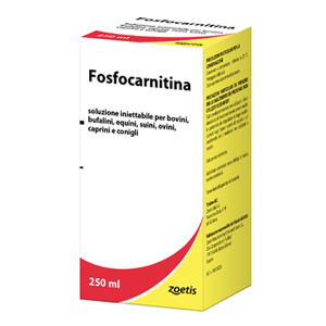 Fosfocarnitina - Soluzione Iniettabile Ed Orale per Bovini, Bufalini, Equini, Suini, Ovini, Caprini, Conigli 1 Flacone da 250 ml