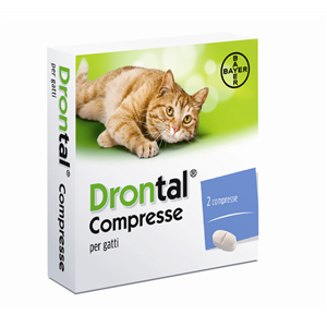 Drontal - 20 mg + 230 mg Compresse per Gatti 2 Compresse