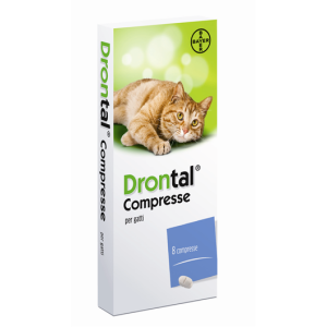 Drontal - 20 mg + 230 mg Compresse per Gatti 8 Compresse