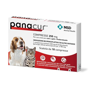 Panacur - 250 mg Compresse per Cani E Gatti 10 Compresse