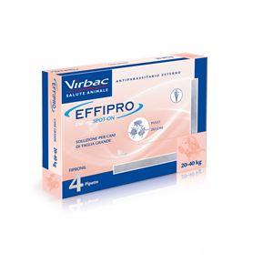 Effipro - 268 mg Soluzione Spot On per Cani da 20 a 40 Kg 4 Pipette da 2,68 ml