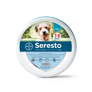 Seresto - 1,25 g + 0,56 g Collare Antiparassitario per Cani di Peso Inferiore a 8 Kg 1 Collare