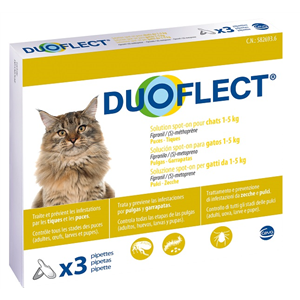 Duoflect - 68 mg + 34 mg Soluzione Spot On per Gatti da 0,5 a 5 Kg 1 Pipetta da 0,4 ml