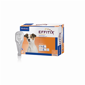 Effitix - 67 mg + 600 mg Soluzione Spot On per Cani da 4 a 10 Kg 4 Pipette da 1,10 ml