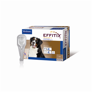 Effitix - 402 mg + 3.600 mg Soluzione Spot On per Cani da 40 a 60 Kg 4 Pipette da 6,60 ml