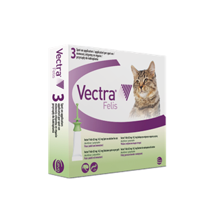 Vectra Felis - 423 mg + 42,3 mg Soluzione Spot On per Gatti 3 Pipette da 0,9 ml