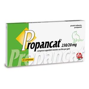 Propancat - 230 mg + 20 mg Compresse Rivestite con Film per Gatti, 24 Compresse