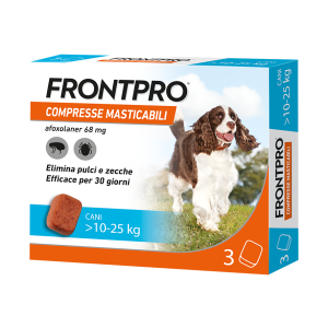 Frontpro - 68 mg Compresse Masticabile per Cani 3 Compressa in Blister Aclar/pvc/alu per Cani di Peso 10-25 Kg