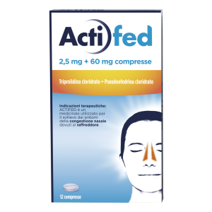 Actifed 2,5 mg 12 Compresse Congestione Nasale e Raffreddore