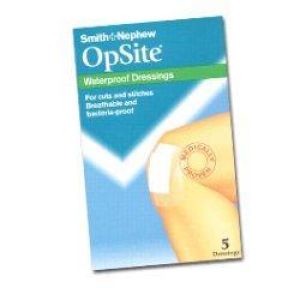 Medicazione Post Operatoria Adesiva Sterile in Poliuretano Semi Permeabile Trasparente con Tampone a Bassa Aderenza Opsite Post Op 9,5x8,5cm 5 Pezzi