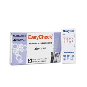 Test Rapido Singolo O Multiplo per Rivelazione Uso di Droghe Strip Easycheck 4 Sostanze C