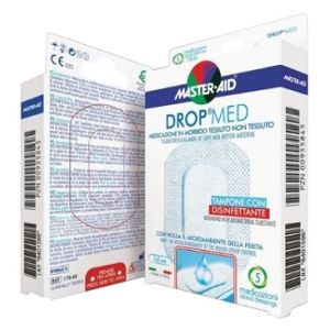 Medicazione Compressa Autoadesiva Dermoattiva Ipoallergenica Aerata Master-aid Drop Med 10x6 5 Pezzi