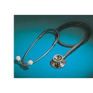 Stetofonendoscopio Professional Corpo in Acciaio Inox 18/8, Archetto Biauricolare Cromato con Doppia Molla Interna