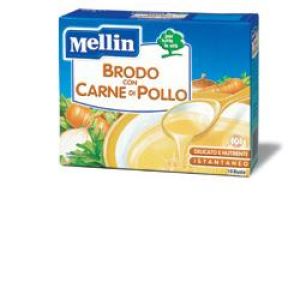 Mellin Brodo Carne Pollo 10 Bustine X 5 g
