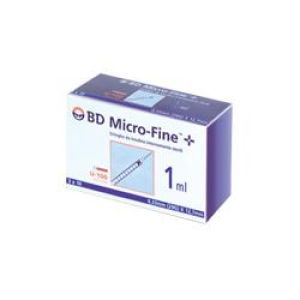 Siringa per Insulina Becton Dickinson 1 ml 100 Ui Ago 29 Gauge 30 Pezzi