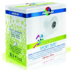 Nastro Autoadesivo Anelastico per Fasciature di Sostegno E Taping Master-aid Sport 3,8x10
