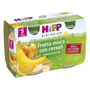 Hipp Bio Hipp Bio Omogeneizzato Frutta Mista con Cereali 2x125 g