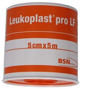 Cerotto Chirurgico per Fissaggio Medicazioni Leukoplast Pro Lf Supporto Viscosa Massa Adesiva Resina Sintetica Lanolina Ossido di Zinco con Lattice Naturale 5x500cm