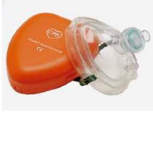 Mascherina per Rianimazione Pocket Mask con Bordo Pneumatico per La Rianimazione Bocca a Bocca con Valvola Unidirezionale E Attacco per La Connessione Dell'ossigeno