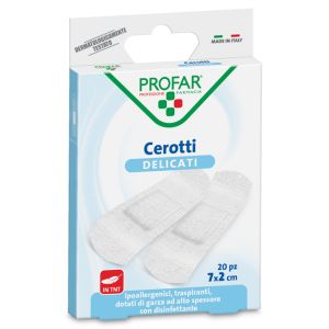Cerotto Tessuto Non Tessuto Delicato Medi 7x2 Cm 20 Pezzi Profar