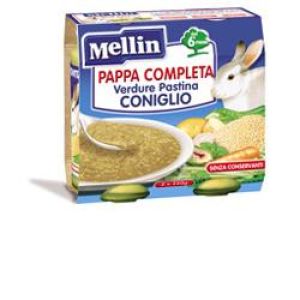 Mellin Pappa Completa Coniglio 250 g 2 Pezzi