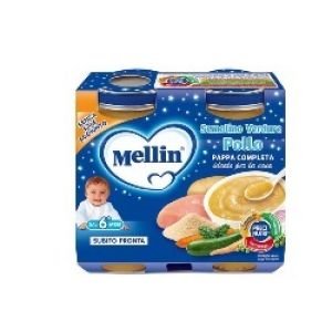 Mellin Baby Cena Completa Pollo Verdure 2 Pezzi 200 g