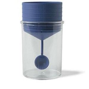 Contenitore Pic Sterile Trasparente per Analisi Coprologiche+ Cucchiaino Specimen Tappo a Vite Etichetta Autoadesiva