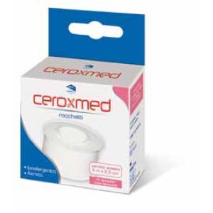 Cerotto Adesivo in Rocchetto Ceroxmed in Tessuto Non Tessuto Aerato Ipoallergenico Bianco 500x2,5 Cm 1 Pezzo
