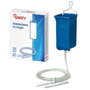 Enteroclisma da Viaggio Klister in Gomma con Cannula Anale Evaginale 2 Litri
