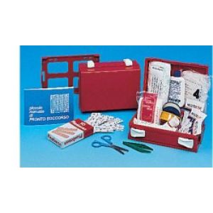 Cassetta Pronto Soccorso Minikit per Casa, Ufficio E Tempo Libero. Contenitore in Abs Antiurto E con Supporto per Il Fissaggio Alla Parete