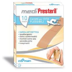 Cerotto per Dita Medipresteril Flessibile 12x2cm 10 Pezzi