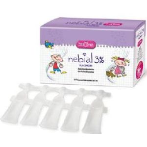 Nebial Flaconcini Soluzione Salina Ipertonica di Sodio Cloruro Al 3% con Acido Ialuronico 20x5 ml