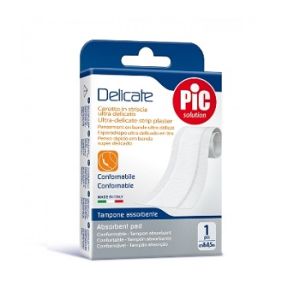 Cerotto Pic Delicate Striscia Bianca con Tampone Antibatterico Cm 8x0,5 M
