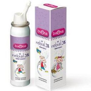 Nebial Soluzione Salina Ipertonica di Sodio Cloruro Al 3% con Acido Ialuronico Spray Nasale 100 ml
