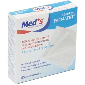 Garza Compressa Meds Tessuto Non Tessuto 10x10cm 100 Pezzi